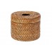 KOUBOO 1030072 La Jolla Handwoven Rattan Toilet Paper Roll Cover & Tissue Dispenser  6.25" x 6.25" x 5.75"  Honey Brown - B01G5SVKQ8